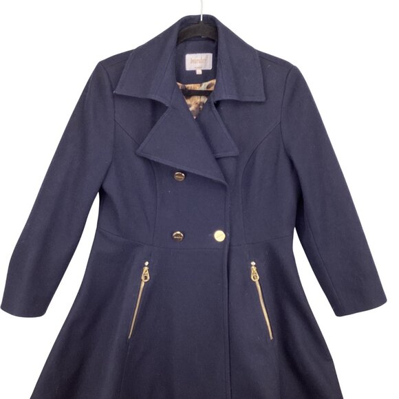 Laundry By Shelli Segal Coat Size Large Double Breasted Fit &‎ Flare Wool Blend - Picture 3 of 11